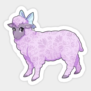 Flower lamb Sticker